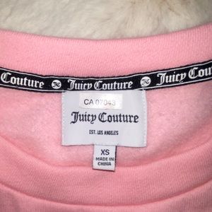 Juicy Couture light pink crop sweatshirt